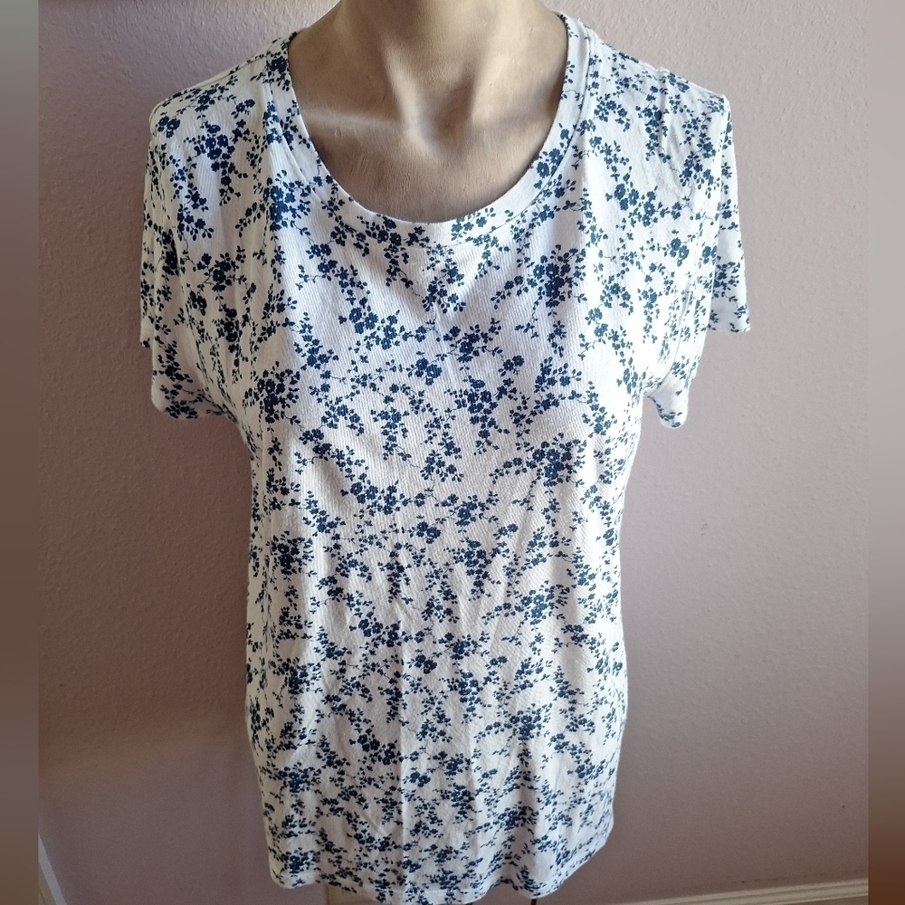 Floral Blue Women's Top